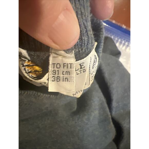 James Pringle Pure New Wool Pullover Sweater Mock Neck Small Womens Blue - Picture 7 of 7